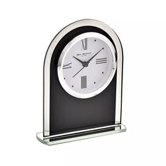 Black & Clear Arched Mantel Clock