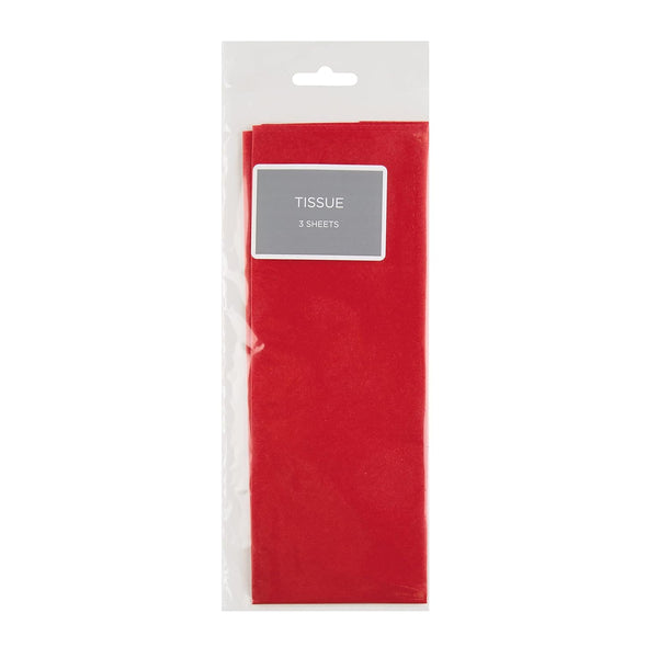 Plain Red 3 Tissues