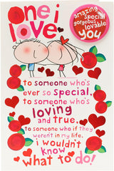 One I Love Birthday Card with Badge