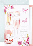 Prosecco & Glasses Mother’s Day Card – Classic Lucy Cromwell Design for Mum