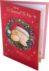Hallmark Boxed Christmas Card for Someone Special - Cute Forever Friends Wreath and Heart Design