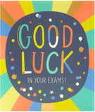 Multicolour Design Good Luck in Your Exams Card