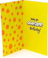 Wacky Dog Design 10th Birthday Card Badge Included