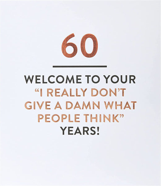 Funny 60th Birthday Card