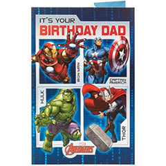 Marvel Avengers Dad Birthday Card