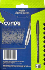 Curve Black Ballpoint Pens - Pack of 10 | Smooth Everyday Writing Pens