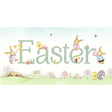 Easter Card Happy Bunnies With Eggs And Flowers Money Wallet