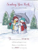 Snowmen Couple in Festive Snow Scene to Both of You