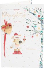 Boofle Embellished For A Very Special Daughter Cute Christmas Greeting Card