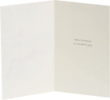 Fun Christmas Card for Husband – Snow Couple in Tartan Illustration