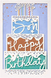 Contemporary Cake Design Son Birthday Card