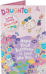 Fun Design Daughter Birthday Card with Badge