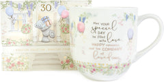 Tatty Teddy Luxury Bone China Mug in Satin-Lined Box 30th Birthday Gift Signature Collection