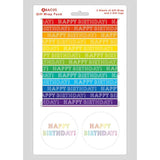 Rainbow Stripe Gift Wrap 2 Sheets & 2 Tags