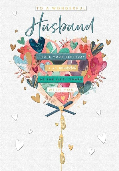 Husband Birthday Card - Hope Your Birthday is as Wonderful