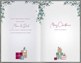 Mum And Dad Fireplace Presents For Wonderful Christmas Card