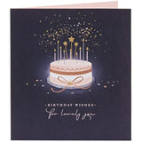 UK Greetings Birthday Card For Her/Female/Friend With Envelope - Starry Cake Design