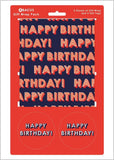 Happy Birthday Wrapping Paper 2 Sheets & 2 Tags