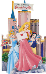 Disney Princess Granddaughter Build Your Own Castle and Includes Stickers! Birthday Card