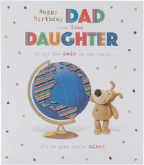 Boofle Birthday Card for Dad from Your Daughter - Cute Design