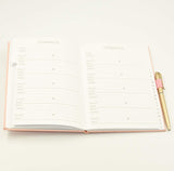 A5 Pink Hardback A–Z Address Book with Pen