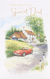 UK Greetings Birthday Card for Dad - Sports Car & Pub Design - Thinking of You Range