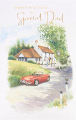 UK Greetings Birthday Card for Dad - Sports Car & Pub Design - Thinking of You Range