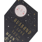 Watermark Husband Anniversary Card - Anniversary Card for Husband - Cute Card for Husband - Romantic Anniversary Card - I Love You to The Moon and Back - Gift Card for Him