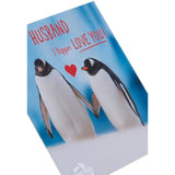 UK Greetings Valentine's Day Card For Husband - Cute Penguin Design