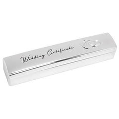 Joe Davies Silver Certificate Box Wedding Gift