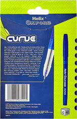 Curve Blue Ballpoint Pens - Pack of 10 | Smooth Writing Pens for School & Office