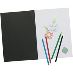 Pack of 3 A4 Black Card Cover Sketch Book