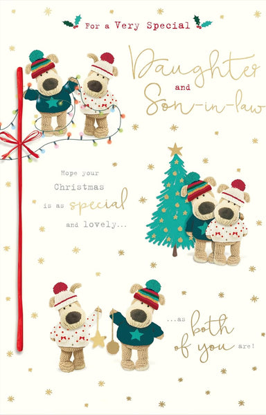 Boofle Embellished Special Daughter & Son-in-Law Cute Christmas Greeting Card 771243