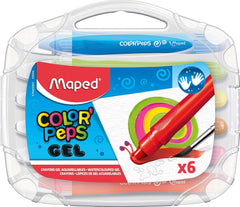 COLOR’PEPS Gel Crayons – Pack of 6 | Smooth, Vibrant Colouring for Kids