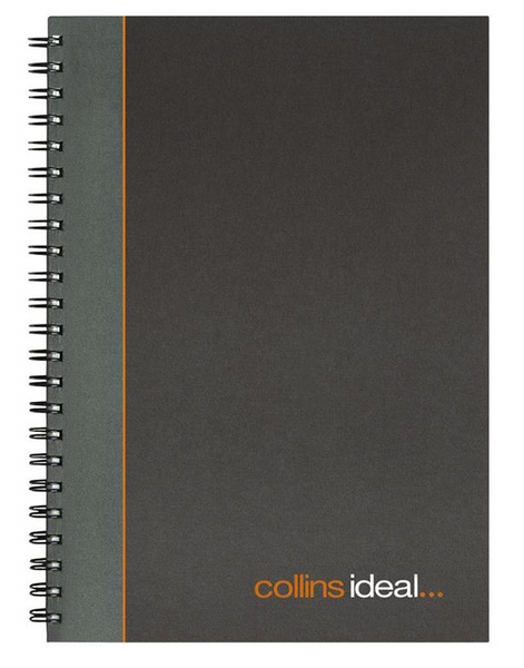 Collins Ideal Manuscript Book Wirebound A5 Ruled 192 Pages Black 468W - 811668
