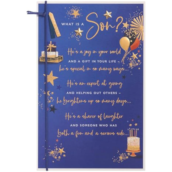 Son Sentimental Design Birthday Card