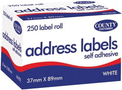 Address Labels Roll – 250 Self-Adhesive Mailing Stickers for Envelopes & Parcels