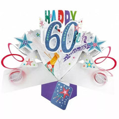 Happy 60th Birthday Pop-Up Greeting Card