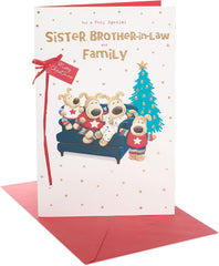 Boofle Christmas Card for Sister, Brother-In-Law & Family - Cute Design