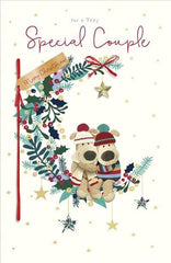 Boofle On Floral Moon To Special Couple Christmas Card