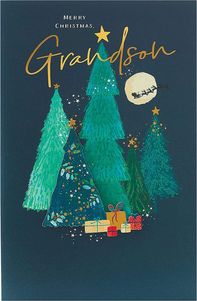 Christmas Tree Design Special Grandson Christmas Card