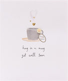 Get Well Soon Handmade Card Hug in a Mug