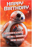 Star Wars BB8 Roll with The Best Birthday Card