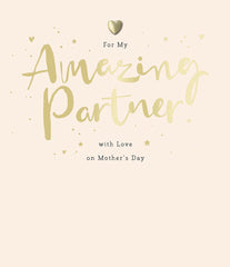 For My Amazing Partner With Love On Mother's Day Card