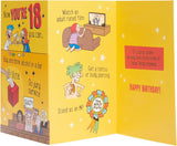 UK Greetings 18th Birthday Card for Him/Her/Friend - Witty Cartoon Design