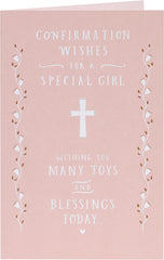 Confirmation Religious Holy Card with Joys and Blessings For Girls