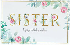 Simply Traditional Sister Birthday Card Floral