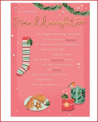 For a Wonderful Granddaughter Christmas Card – Festive & Heartwarming Greeting