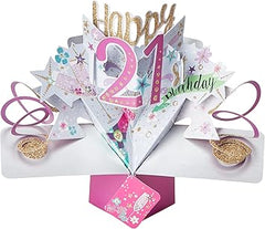 Happy 21st Birthday Pop-Up Greeting Card