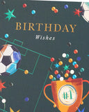 UK Greetings | Birthday Card for Him/Friend | Happy Birthday Gifts | Him, Boys, Men | Football Design | With Envelope | 165 x 190 mm